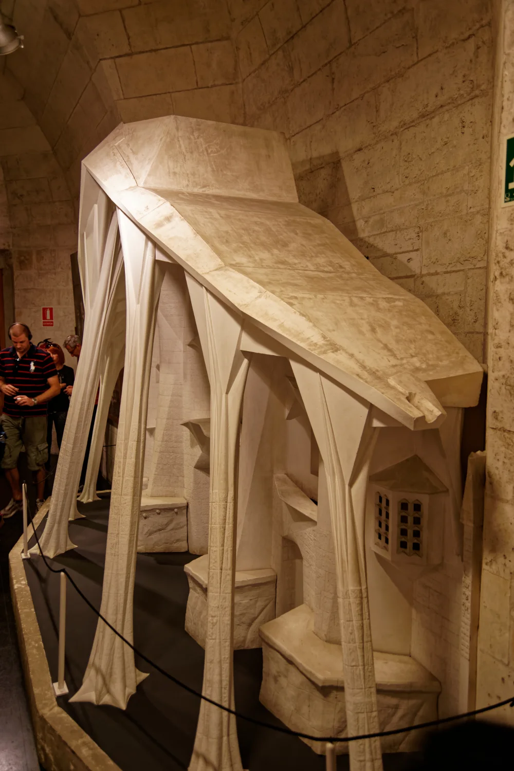 A gypsum model of the Passion Façade in the basilica collection makes its figures and compositional decisions visible as workshop evidence
