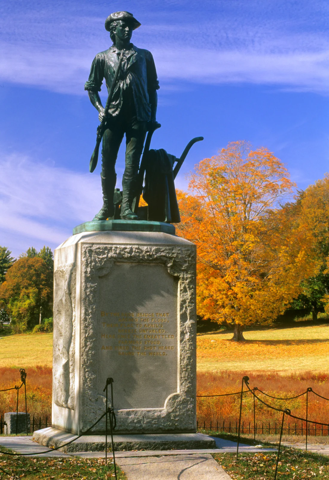 Daniel Chester French's Minute Man statue at North Bridge.
