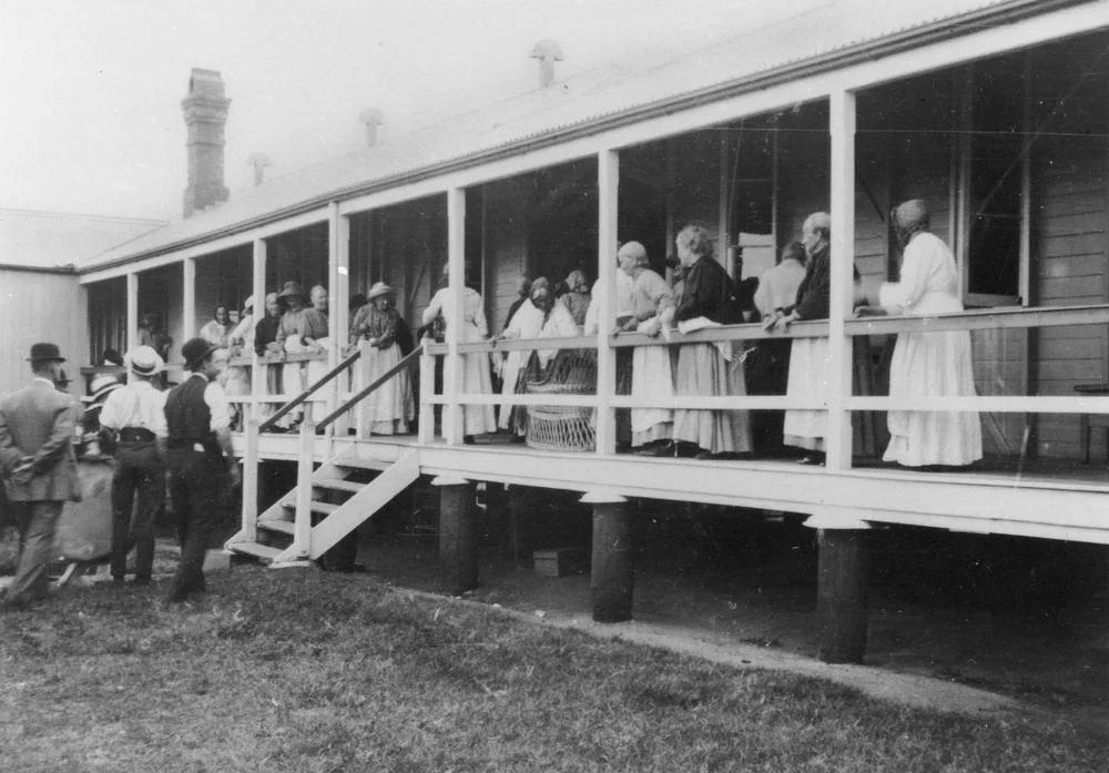 Women’s quarters at the Dunwich Benevolent Asylum in 1914.