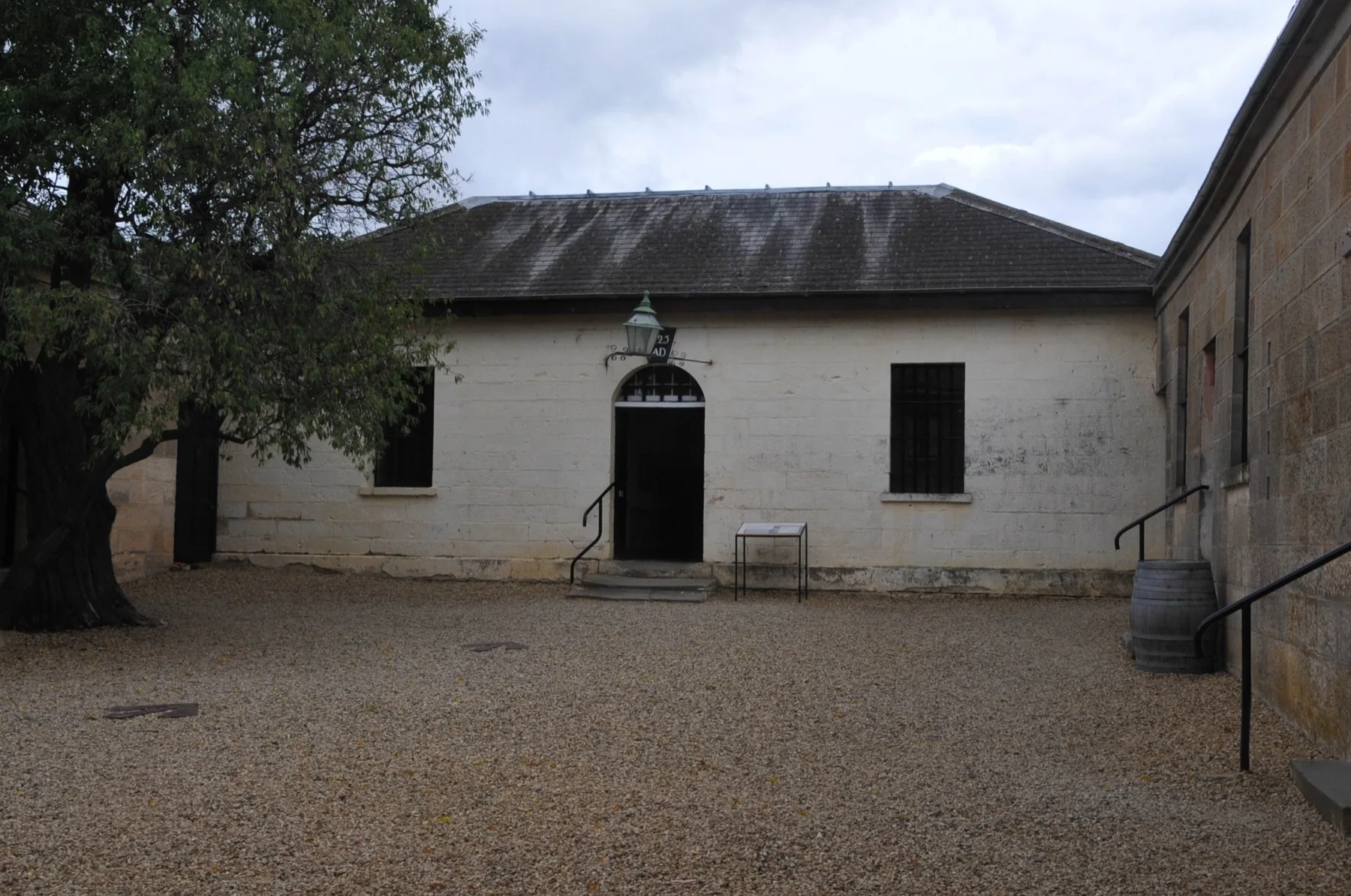 Richmond Gaol's restrained stone exterior stands close to the town it served.