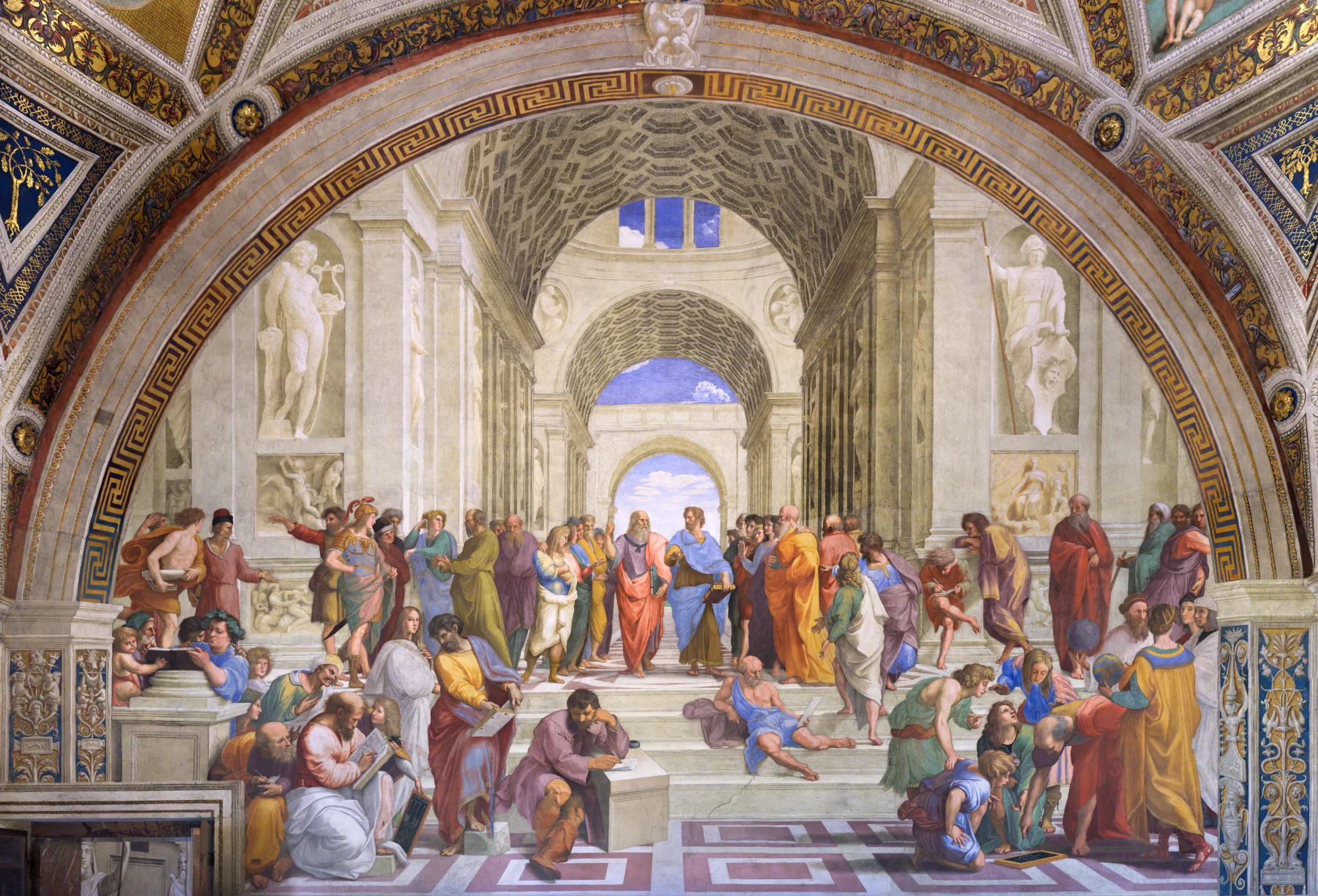 Raphael’s School of Athens in the Stanza della Segnatura.